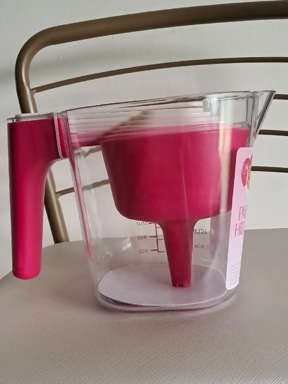 Paris Hilton Pink and Cream Nesting Measuring Set
